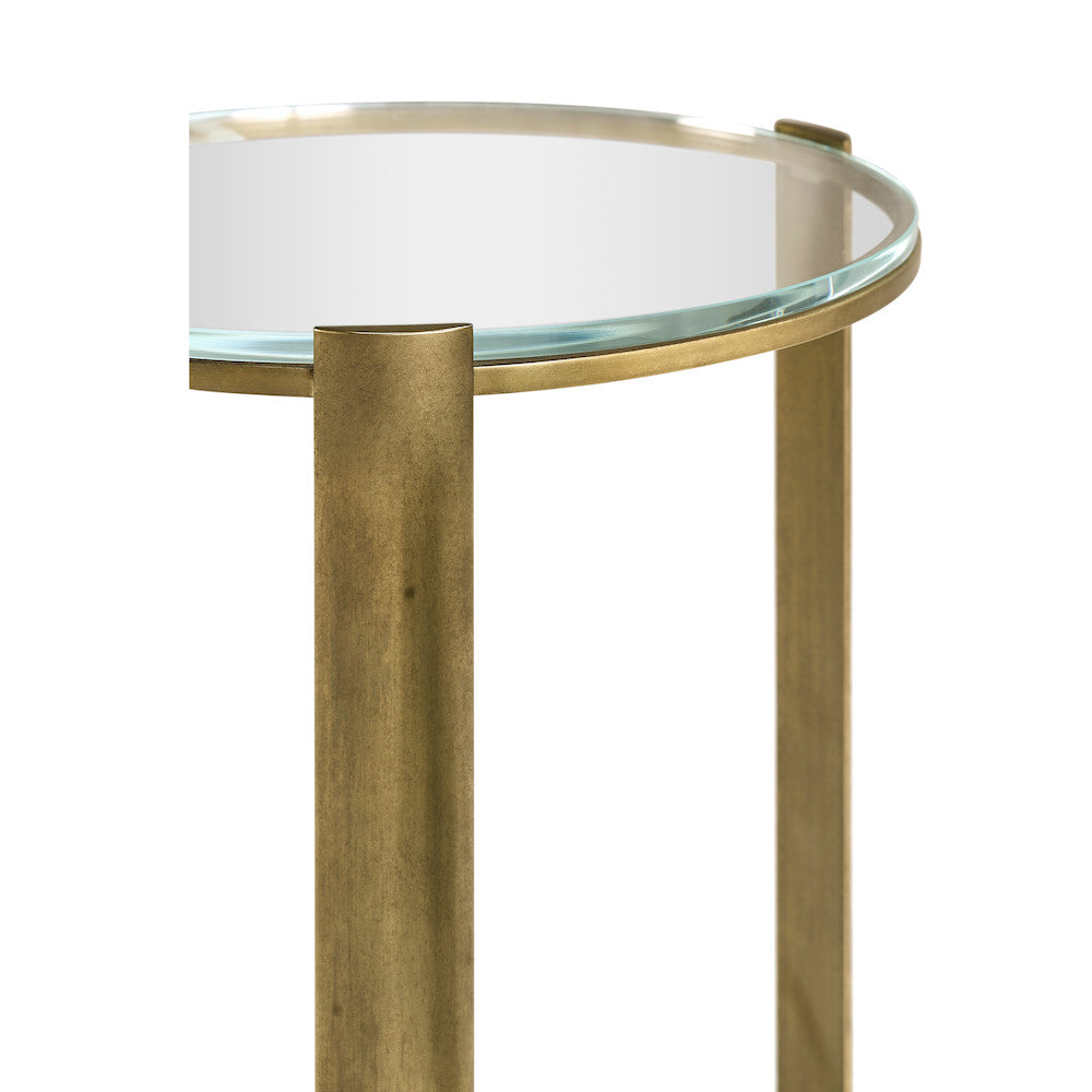 Jonathan Charles Fine Furniture - Cosmo Antique Brass Drinks Table - 494976-LAB view 5