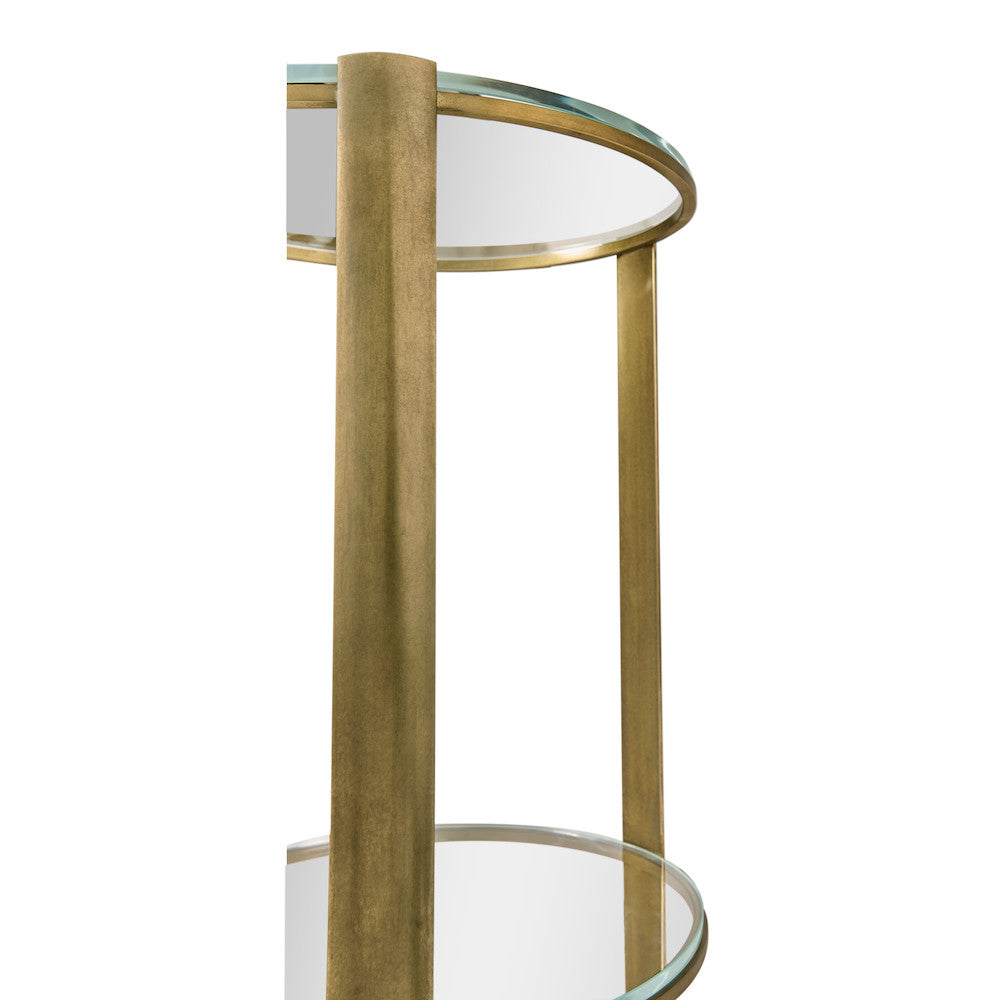 Jonathan Charles Fine Furniture - Cosmo Antique Brass Drinks Table - 494976-LAB view 6