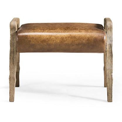 Jonathan Charles Fine Furniture - Echo Canyon Leather Footstool - 491259-FDO-L040 view 2