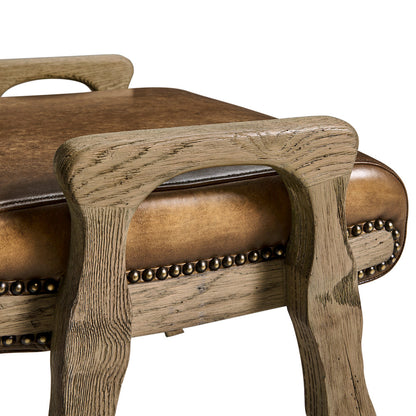 Jonathan Charles Fine Furniture - Echo Canyon Leather Footstool - 491259-FDO-L040 view 5