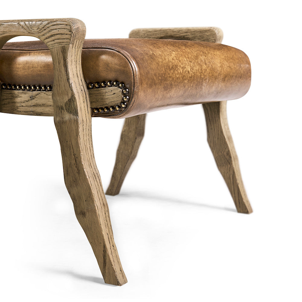 Jonathan Charles Fine Furniture - Echo Canyon Leather Footstool - 491259-FDO-L040 view 6