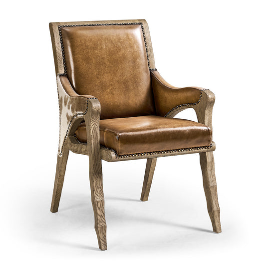 Jonathan Charles Fine Furniture - Echo Canyon Leather & Hide Arm Chair - 491238-FDO-AC-L044 view 1
