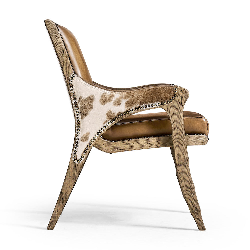 Jonathan Charles Fine Furniture - Echo Canyon Leather & Hide Arm Chair - 491238-FDO-AC-L044 view 4