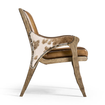 Jonathan Charles Fine Furniture - Echo Canyon Leather & Hide Arm Chair - 491238-FDO-AC-L044 view 4