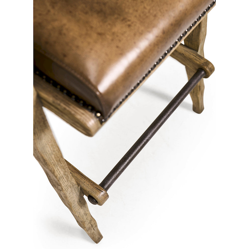 Jonathan Charles Fine Furniture - Echo Canyon Leather & Hide Bar Stool - 491256-FDO-BS-L044 view 8