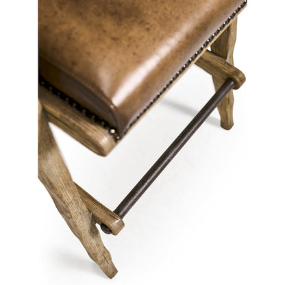 Jonathan Charles Fine Furniture - Echo Canyon Leather & Hide Bar Stool - 491256-FDO-BS-L044 view 8