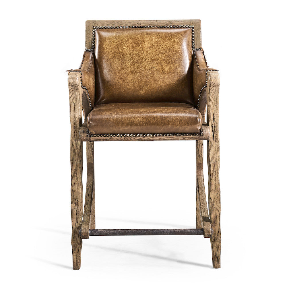 Jonathan Charles Fine Furniture - Echo Canyon Leather & Hide Counter Stool - 491256-FDO-CS-L044 view 3