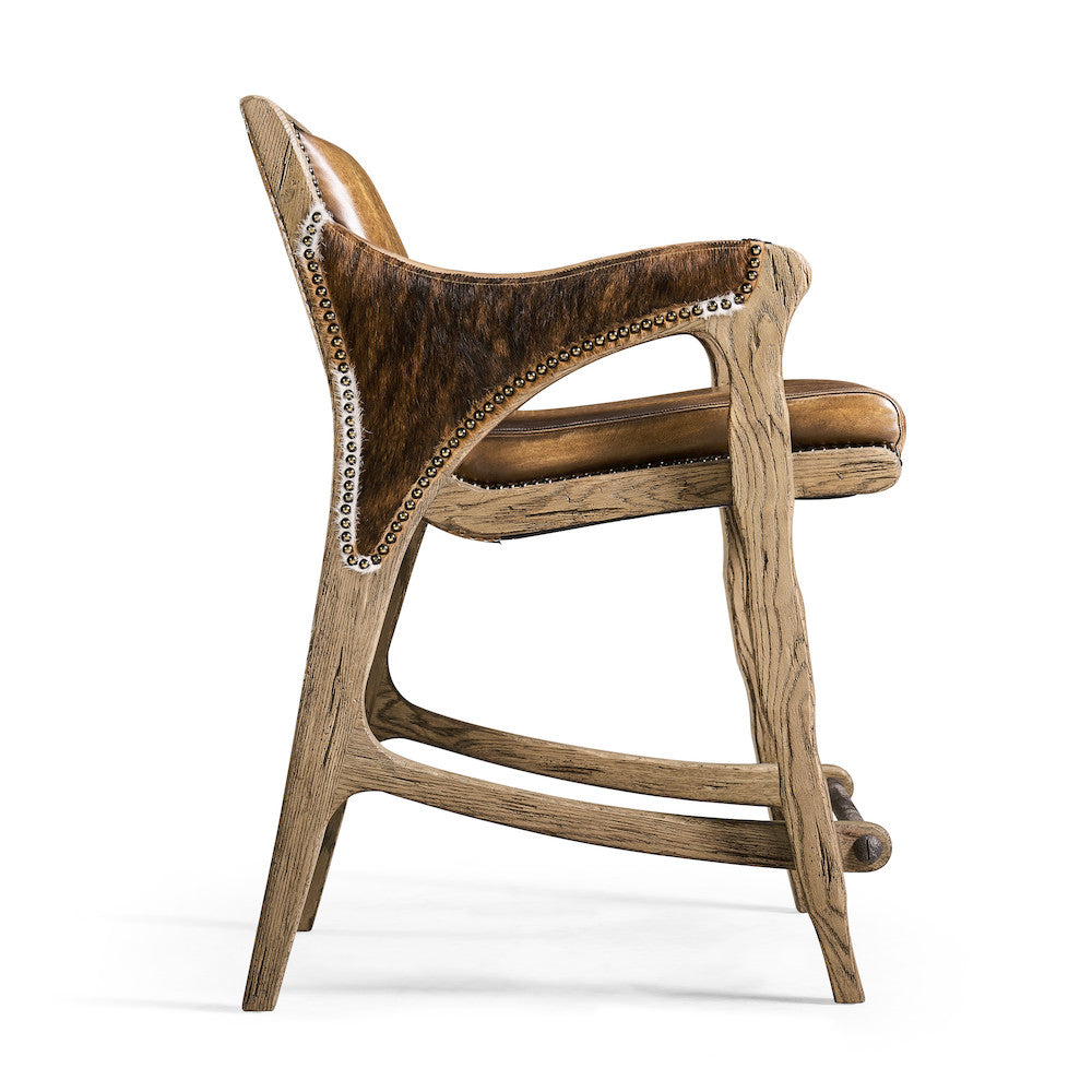 Jonathan Charles Fine Furniture - Echo Canyon Leather & Hide Counter Stool - 491256-FDO-CS-L044 view 4