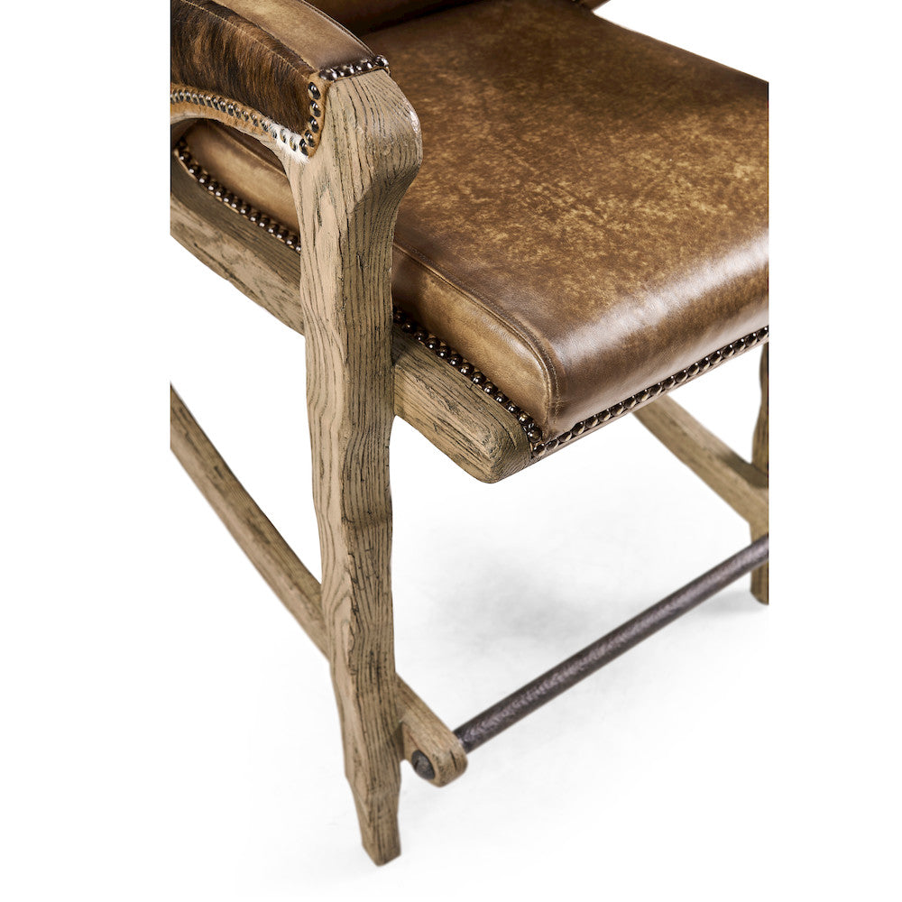 Jonathan Charles Fine Furniture - Echo Canyon Leather & Hide Counter Stool - 491256-FDO-CS-L044 view 7