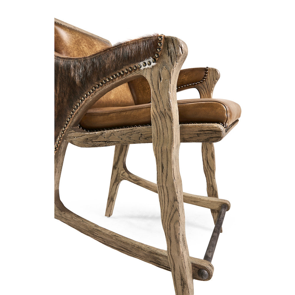 Jonathan Charles Fine Furniture - Echo Canyon Leather & Hide Counter Stool - 491256-FDO-CS-L044 view 8