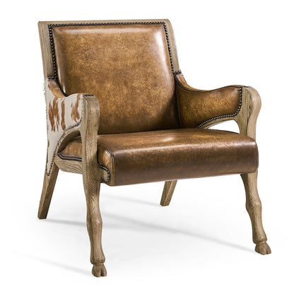 Jonathan Charles Fine Furniture - Echo Canyon Leather & Hide Occasional Chair - 491257-FDO-L044 view 1