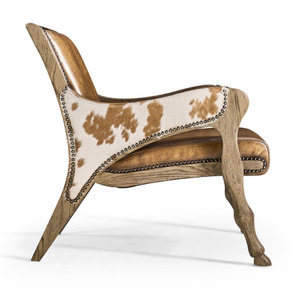 Jonathan Charles Fine Furniture - Echo Canyon Leather & Hide Occasional Chair - 491257-FDO-L044 view 4