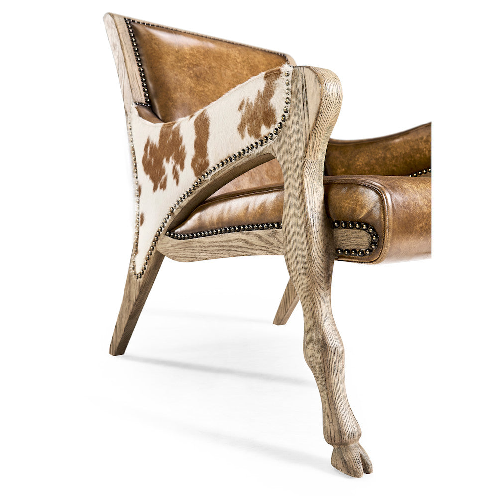 Jonathan Charles Fine Furniture - Echo Canyon Leather & Hide Occasional Chair - 491257-FDO-L044 view 5