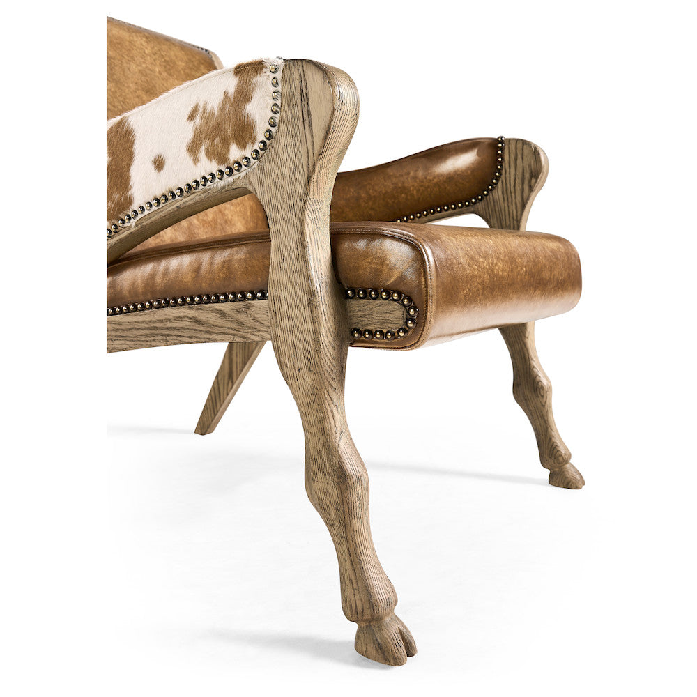 Jonathan Charles Fine Furniture - Echo Canyon Leather & Hide Occasional Chair - 491257-FDO-L044 view 6