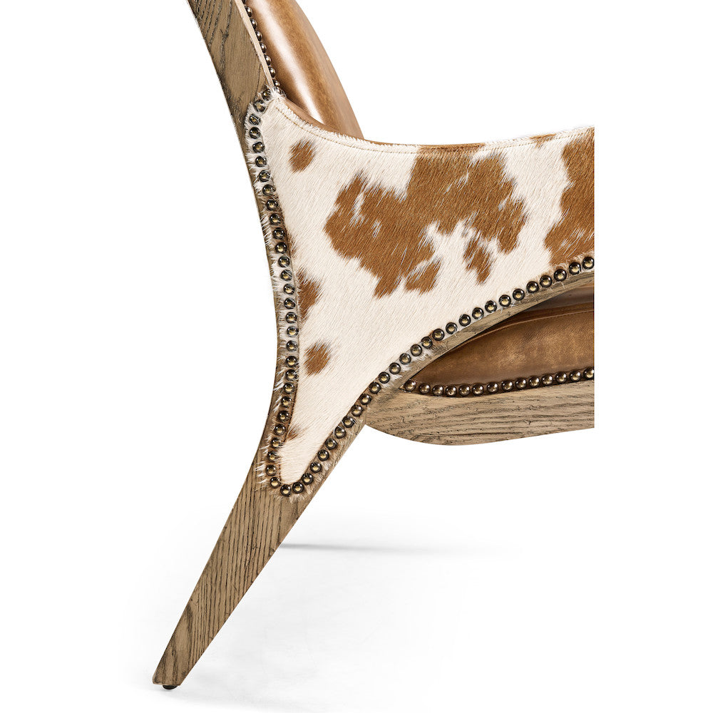 Jonathan Charles Fine Furniture - Echo Canyon Leather & Hide Occasional Chair - 491257-FDO-L044 view 7