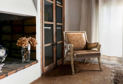 Jonathan Charles Fine Furniture - Echo Canyon Leather & Hide Occasional Chair - 491257-FDO-L044 view 9