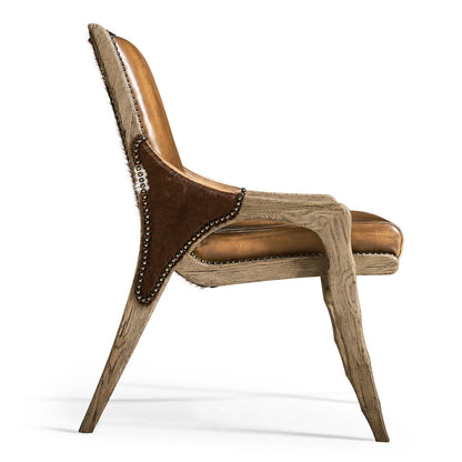Jonathan Charles Fine Furniture - Echo Canyon Leather & Hide Side Chair - 491238-FDO-SC-L044 view 4