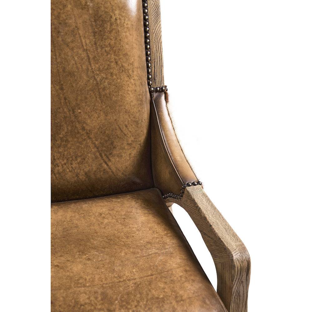 Jonathan Charles Fine Furniture - Echo Canyon Leather & Hide Side Chair - 491238-FDO-SC-L044 view 5