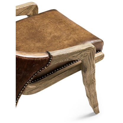 Jonathan Charles Fine Furniture - Echo Canyon Leather & Hide Side Chair - 491238-FDO-SC-L044 view 6