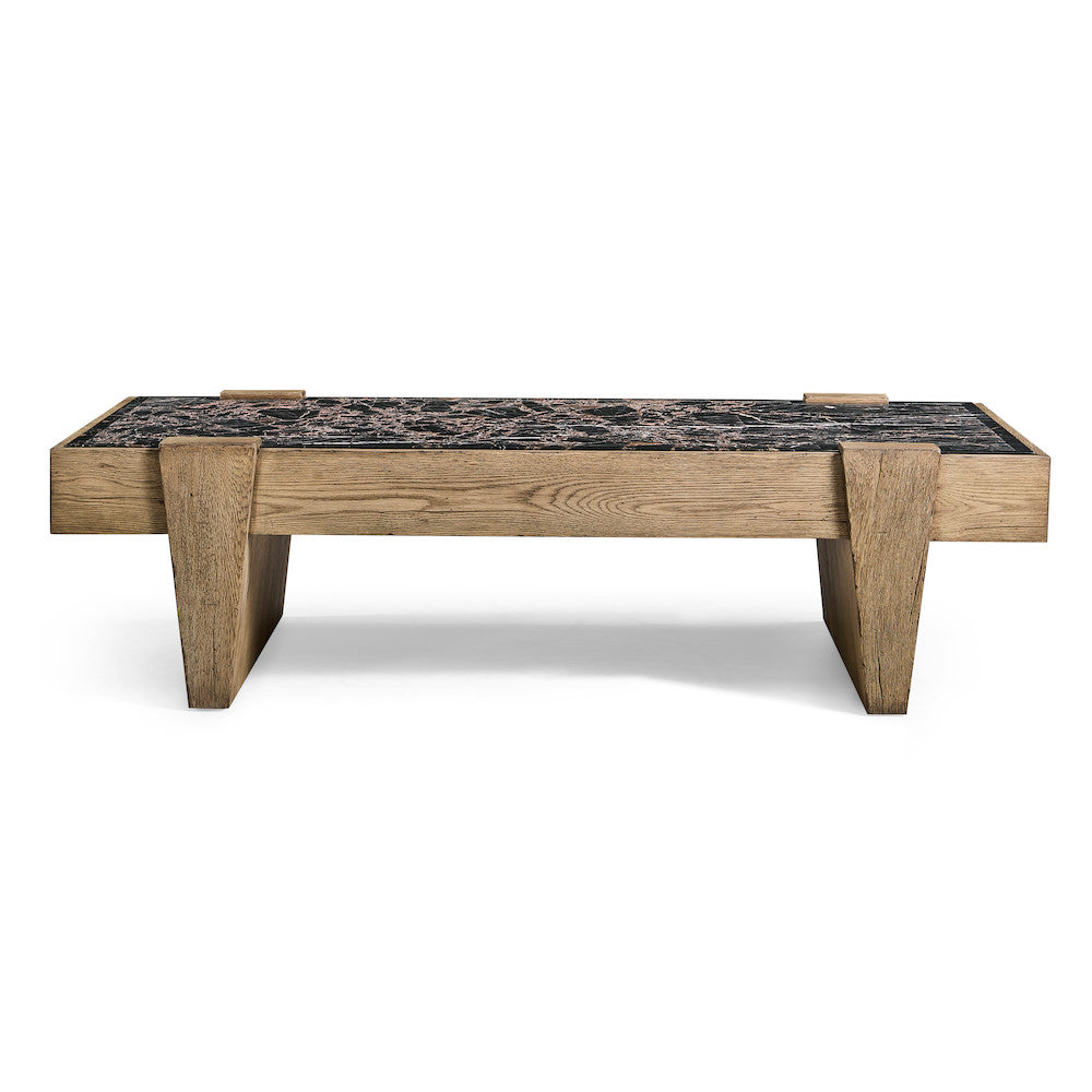 Jonathan Charles Fine Furniture - Echo Canyon Marble Rectangular Cocktail Table - 491263-FDO view 3