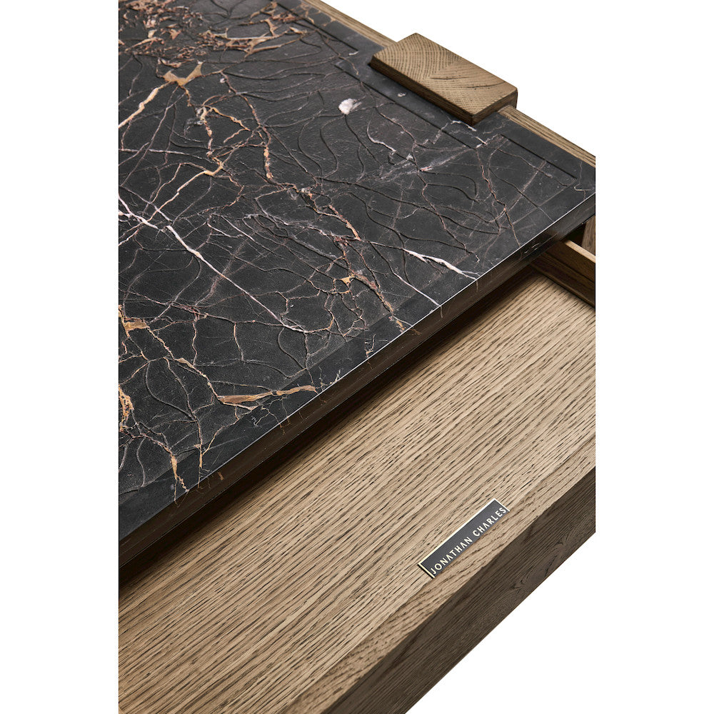 Jonathan Charles Fine Furniture - Echo Canyon Marble Rectangular Cocktail Table - 491263-FDO view 6