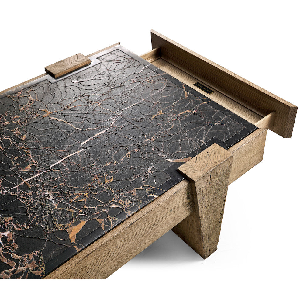 Jonathan Charles Fine Furniture - Echo Canyon Marble Rectangular Cocktail Table - 491263-FDO view 9