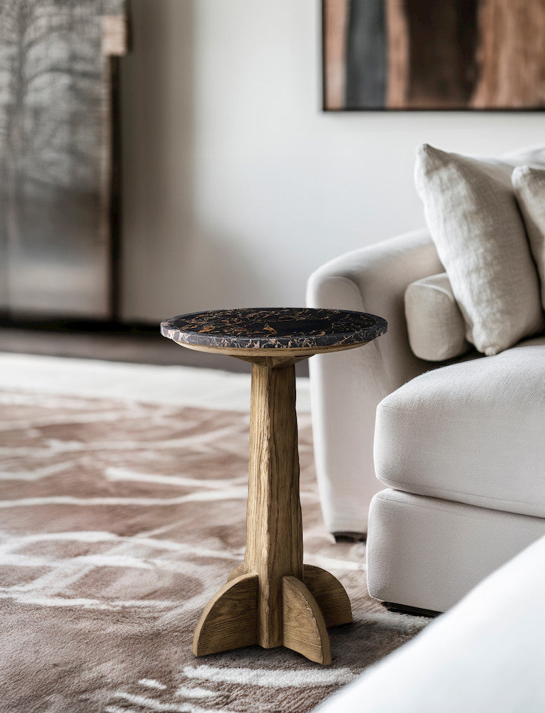 Jonathan Charles Fine Furniture - Echo Canyon Marble Side Table - 491308-FDO view 10