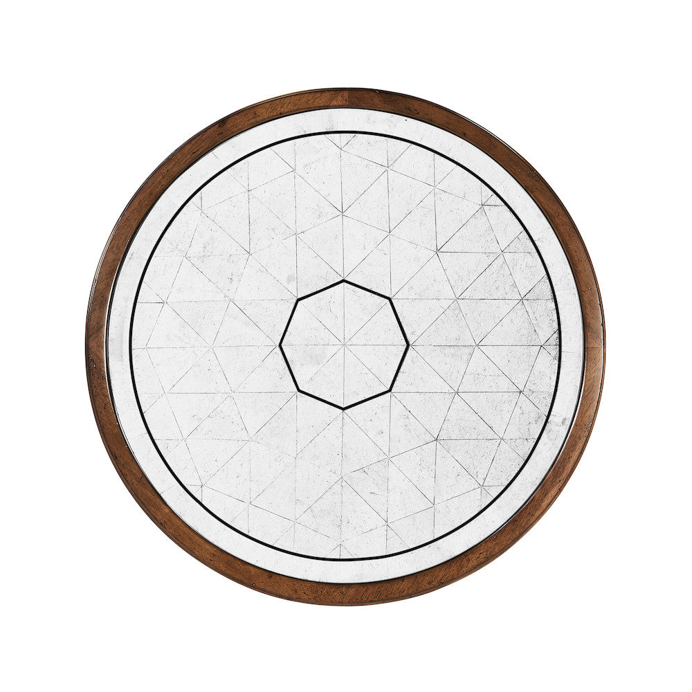 Jonathan Charles Fine Furniture - Églomisé & Walnut Round Wine Table - 492134-WAL view 3