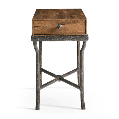 Jonathan Charles Fine Furniture - Forge Iron Storage Side Table - 491317-CMF view 2