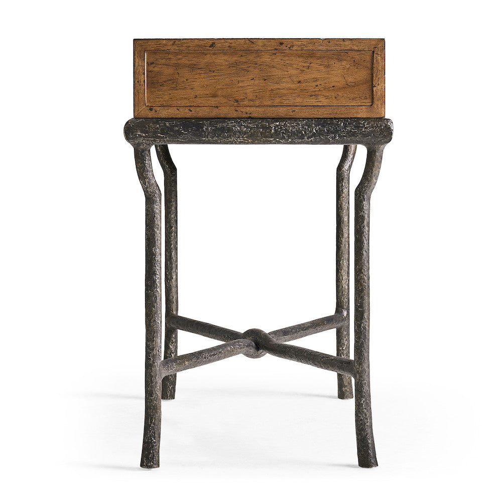 Jonathan Charles Fine Furniture - Forge Iron Storage Side Table - 491317-CMF view 4