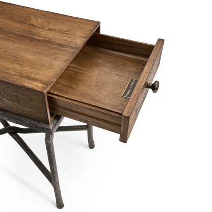 Jonathan Charles Fine Furniture - Forge Iron Storage Side Table - 491317-CMF view 7