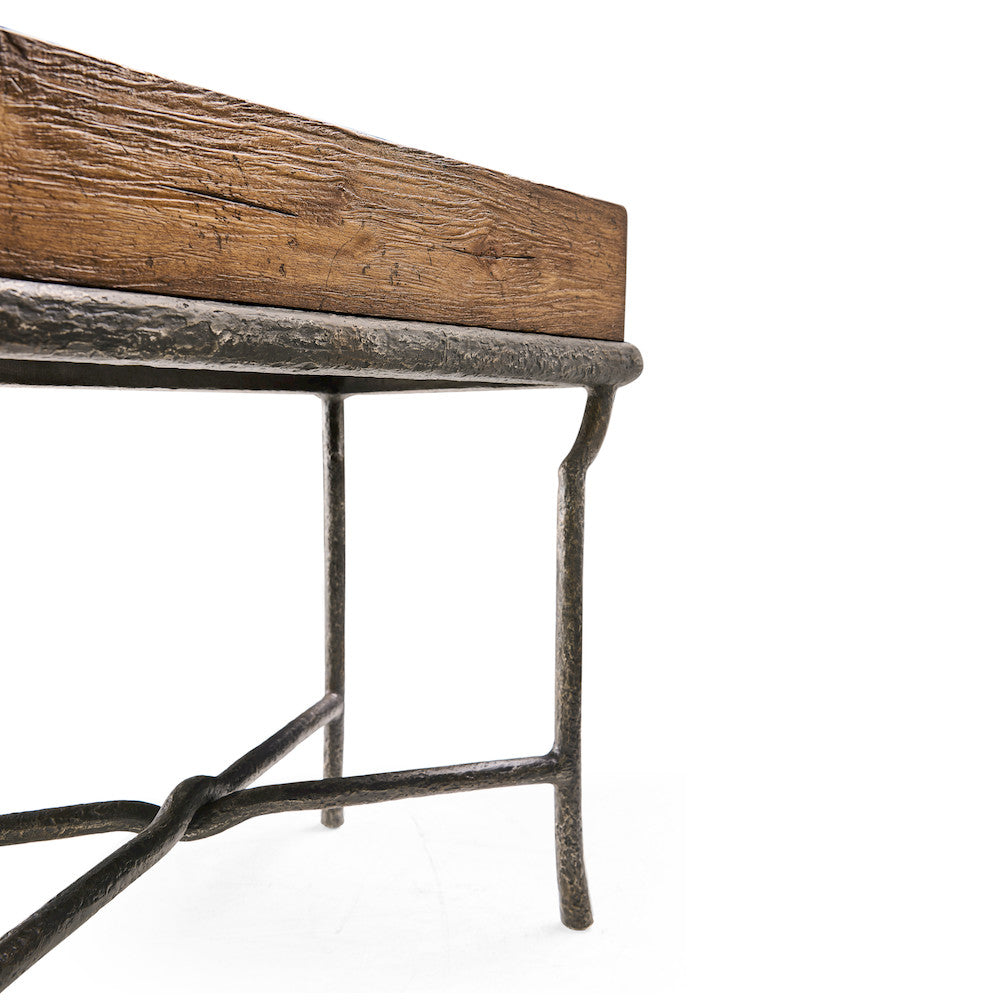 Jonathan Charles Fine Furniture - Forge Iron Storage Side Table - 491317-CMF view 9