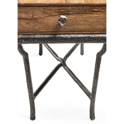 Jonathan Charles Fine Furniture - Forge Iron Storage Side Table - 491317-CMF view 10