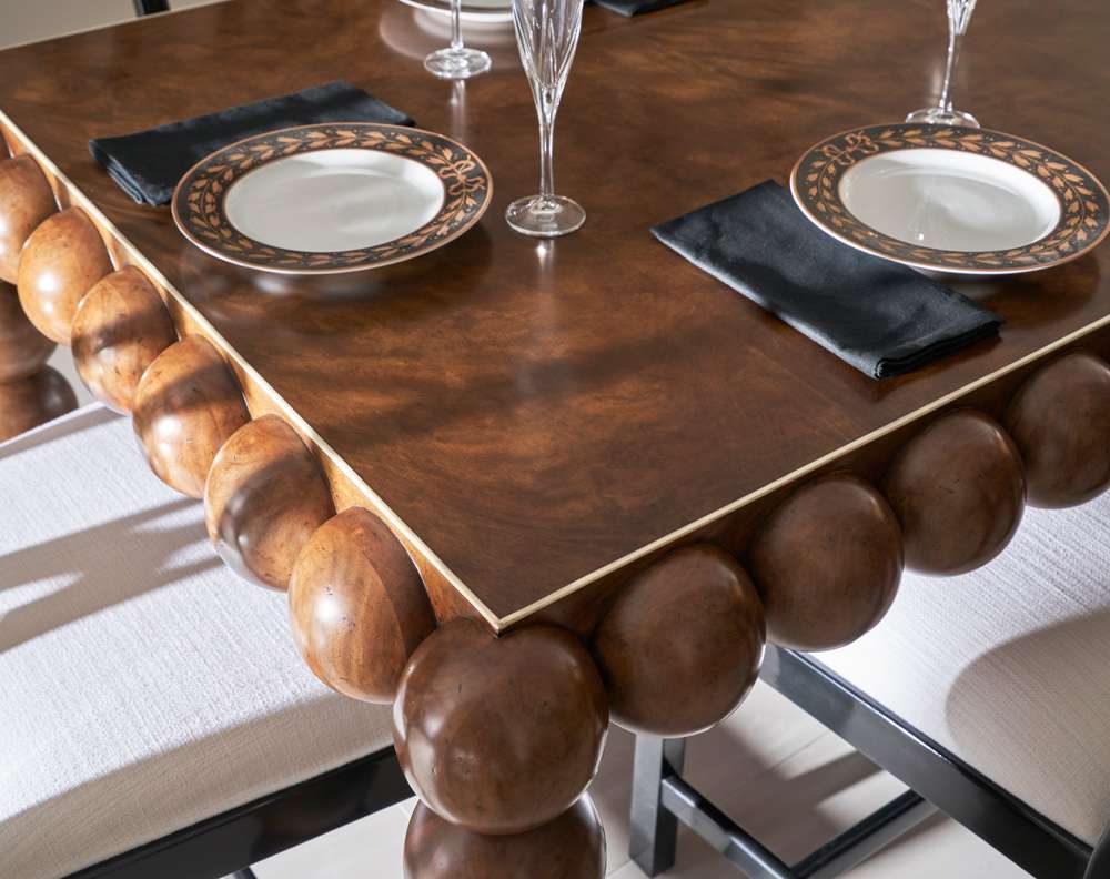 Jonathan Charles Fine Furniture - JC Modern - Orb Rectangular Dining Table - 007-2-A60-MBM veiw 7