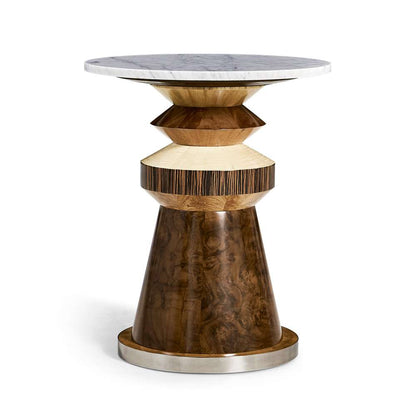Jonathan Charles Fine Furniture - JC Modern - Rook Round Accent Table - 007-3-DQ1-NCL veiw 1