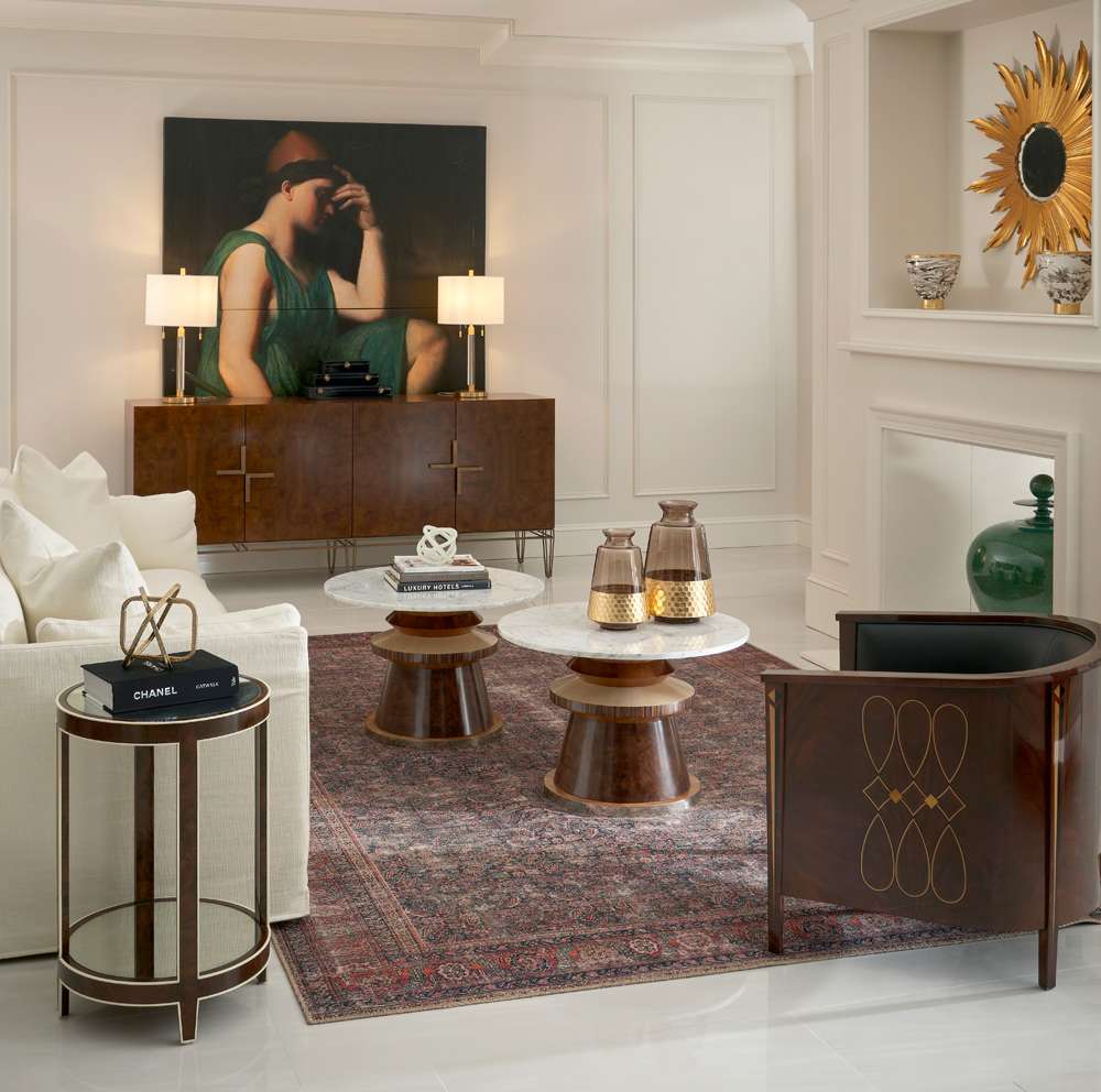 Jonathan Charles Fine Furniture - JC Modern - Rook Round Cocktail Table - 007-3-DL0-NCL veiw 4