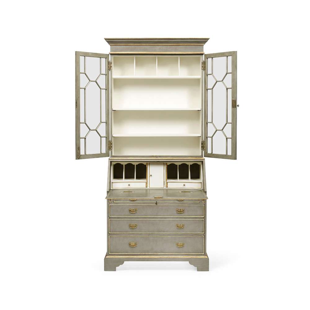 Jonathan Charles Fine Furniture - JC Traditional - Buckingham Georgian Grey & Gilded Secretary - 492260-PBG veiw 4