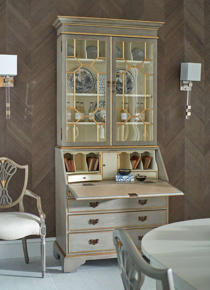 Jonathan Charles Fine Furniture - JC Traditional - Buckingham Georgian Grey & Gilded Secretary - 492260-PBG veiw 5