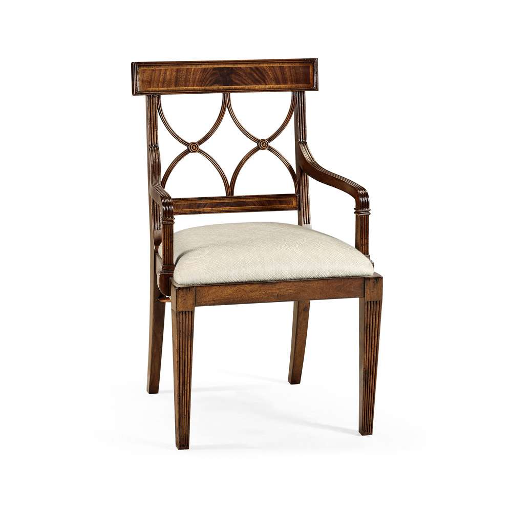 Jonathan Charles Fine Furniture - JC Traditional - Buckingham Regency Mahogany Curved Back Arm Chair - 494347-AC-MAH-F200 veiw 1