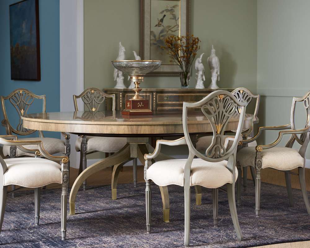 Jonathan Charles Fine Furniture - JC Traditional - Buckingham Round Bleached Walnut Dining Table - 496034-72D-WBL veiw 4