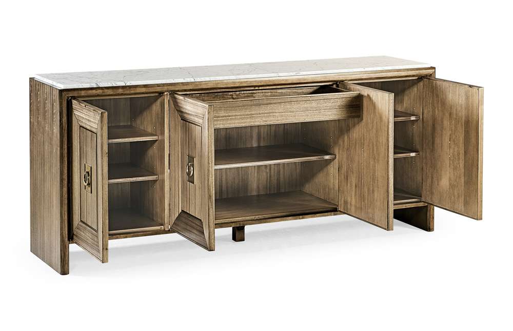 Jonathan Charles Fine Furniture - JC Traditional - Hamilton White Marble Credenza - 496006-PGA-M025 veiw 3