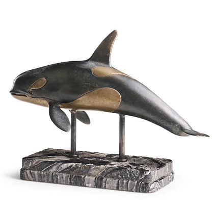 Jonathan Charles Fine Furniture - Killer Whale Bronze Statue with Marble Base - 496219-DRB view 11