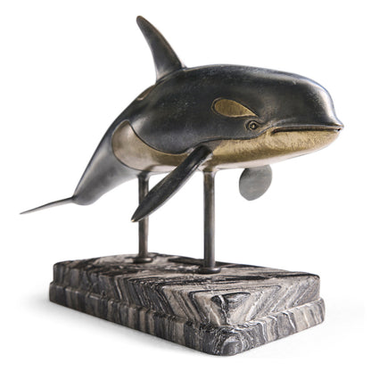 Jonathan Charles Fine Furniture - Killer Whale Bronze Statue with Marble Base - 496219-DRB view 12