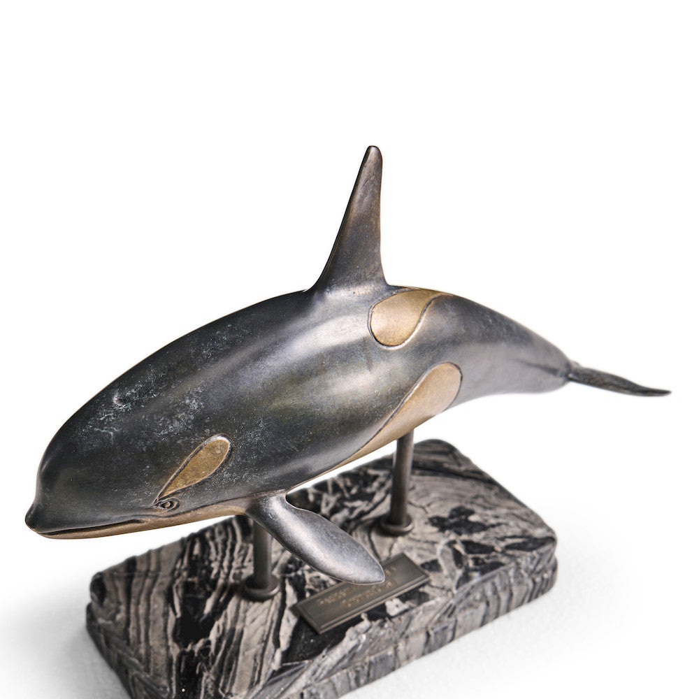 Jonathan Charles Fine Furniture - Killer Whale Bronze Statue with Marble Base - 496219-DRB view 15