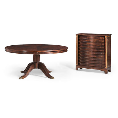 Jonathan Charles Fine Furniture - Mahogany Extending Circular Dining Table with Storage Cabinet for Leaves 66" - 493070-66D-MAH view 1