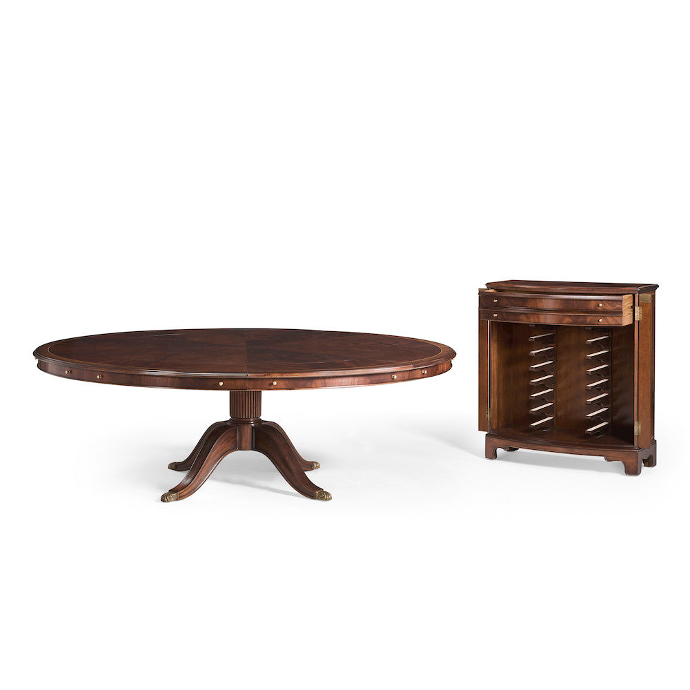 Jonathan Charles Fine Furniture - Mahogany Extending Circular Dining Table with Storage Cabinet for Leaves 66" - 493070-66D-MAH view 4