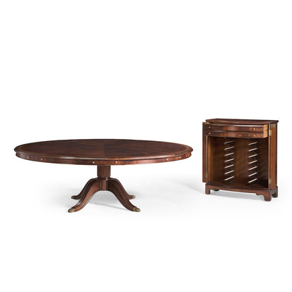 Jonathan Charles Fine Furniture - Mahogany Extending Circular Dining Table with Storage Cabinet for Leaves 66" - 493070-66D-MAH view 4