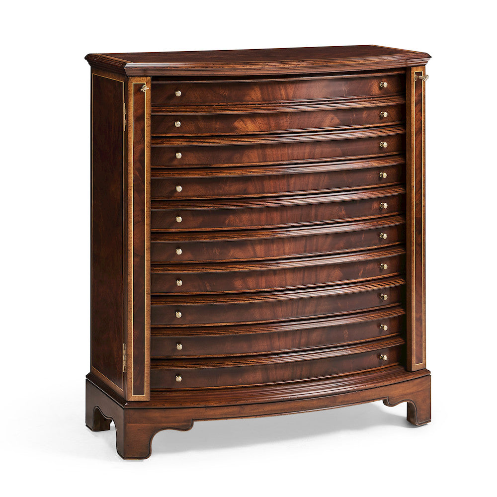 Jonathan Charles Fine Furniture - Mahogany Extending Circular Dining Table with Storage Cabinet for Leaves 66" - 493070-66D-MAH view 5