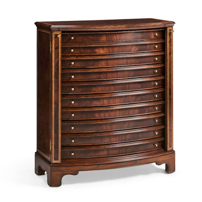 Jonathan Charles Fine Furniture - Mahogany Extending Circular Dining Table with Storage Cabinet for Leaves 66" - 493070-66D-MAH view 5
