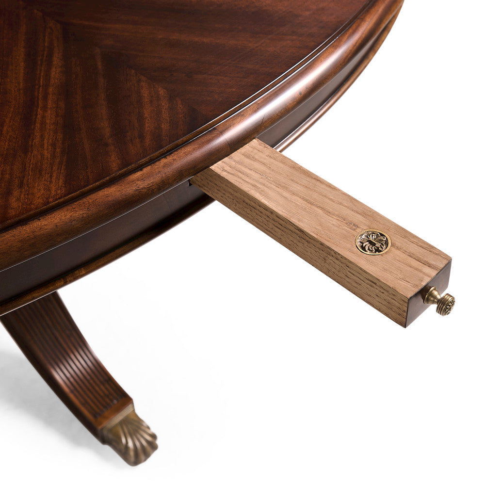 Jonathan Charles Fine Furniture - Mahogany Extending Circular Dining Table with Storage Cabinet for Leaves 66" - 493070-66D-MAH view 10